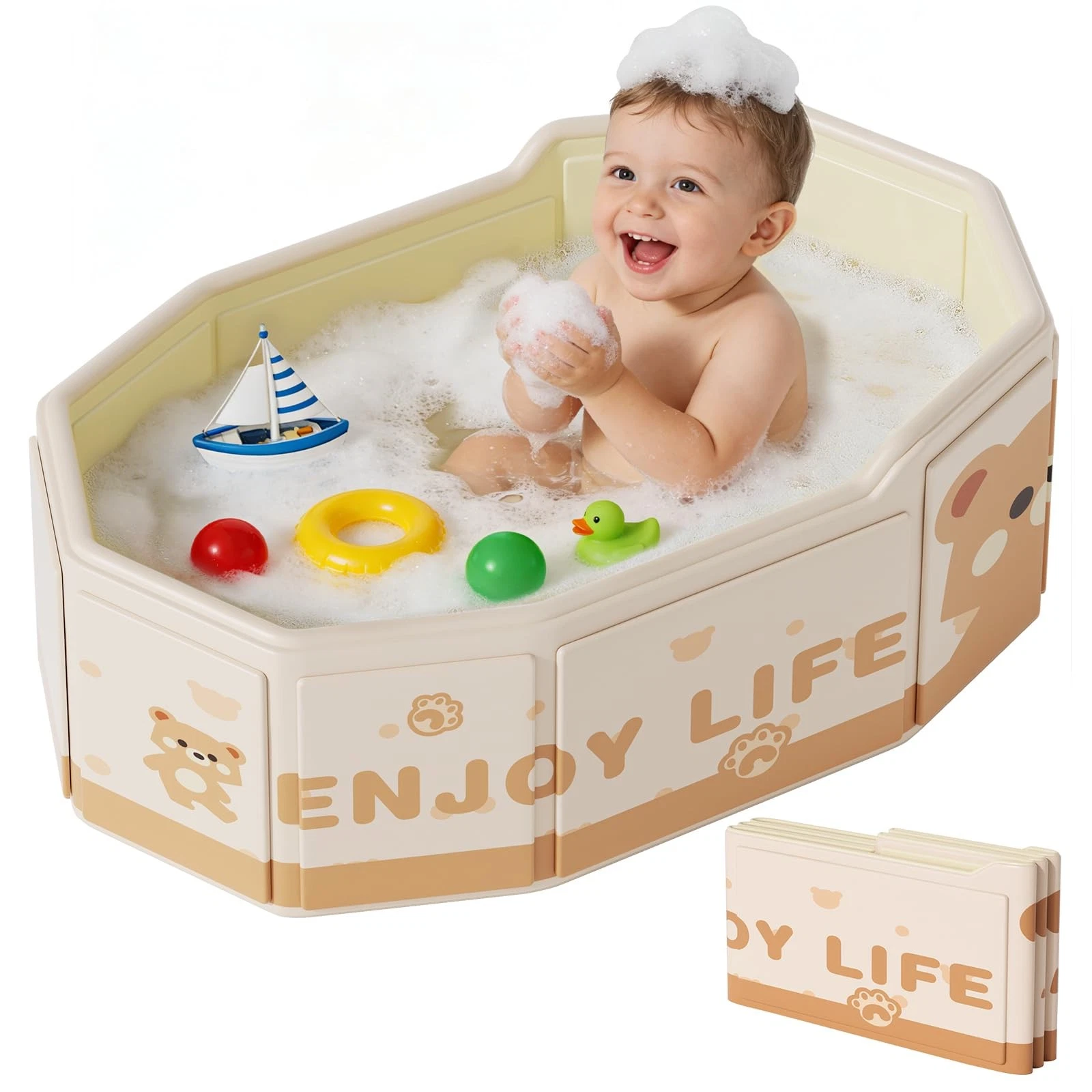 Foldable Baby Bath, Collapsible Baby Bathtub 3M-8Y, Portable Travel Baby Bath...
Opens in a new wind