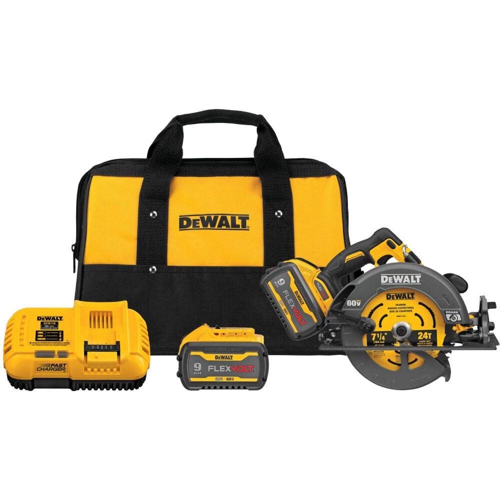 Комплект дисковой пилы Dewalt Flexvolt 60V Max 7-14 дюйма с бесщеточным тормозом 105190₽