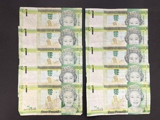 States Of Jersey £1 Pound "Elizabeth II" Banknote Set (10) LOT: 2308 011