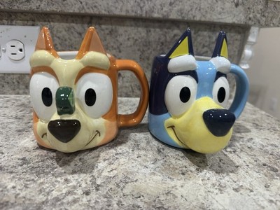 Zak Designs 15oz Bluey and Bingo Sculpted Mug Set. LOT OF 2. Brand New. Disney.