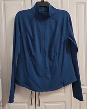 Women's Tek Gear Ultra Stretch Royal Blu Zip Front Pkts Large Zip-Up Jacket NEW