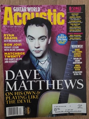 Guitar World Acoustic Magazine Dave Mathews,Richie Samboro, Matchbox Twenty