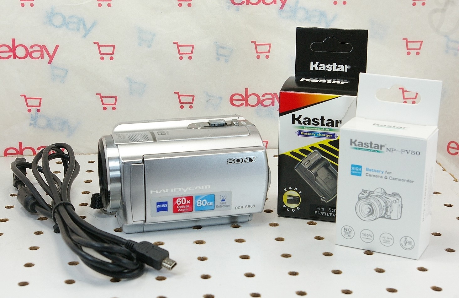 Sony DCR-SR68 80GB HDD Camcorder with 60x Zoom SD Slot and Charger Tested-image