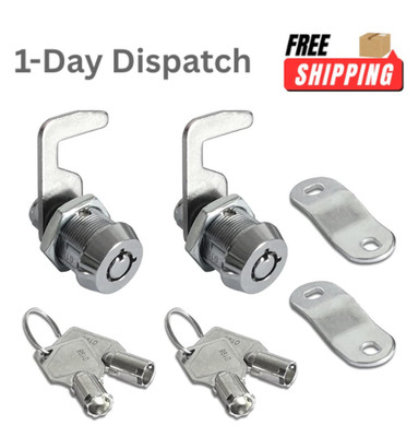 NIANNIAN 2 Pack Toolbox Lock 5/8'' Tubular Cam Replacement Hook Lock Keyed Alike