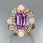 VVS Quality 8 ct Natural Kunzite Ring 925 Sterling Silver Size 8 /R473193