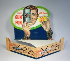w 1960s WESTERN STORE COUNTER DISPLAY TOPPER Xpert Super X .22 Ammo Vtg Hunting