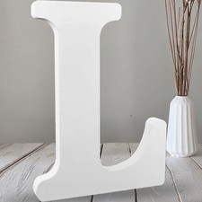 AOCEAN 12 Inch White Big Wood Letters Unfinished Wooden Letters for Wall Deco...
