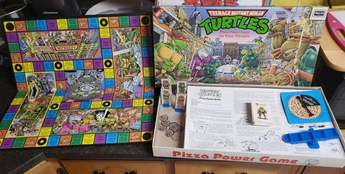 1987 Teenage Mutant Ninja Turtles TMNT Pizza Power Game Vintage COMPLETE