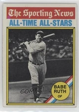 1976 Topps The Sporting News AllTime All-Stars Babe Ruth #345 HOF