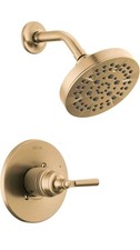 Delta Faucet Nicoli 14 Series Single-Handle Gold Shower Faucet, Shower Trim Kit