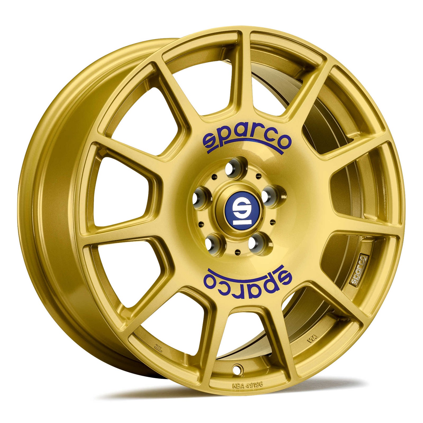 4 x Sparco Terra Alloy Wheels, Race Gold (Blue) - (17x7.5'', ET48, 5x100 PCD)