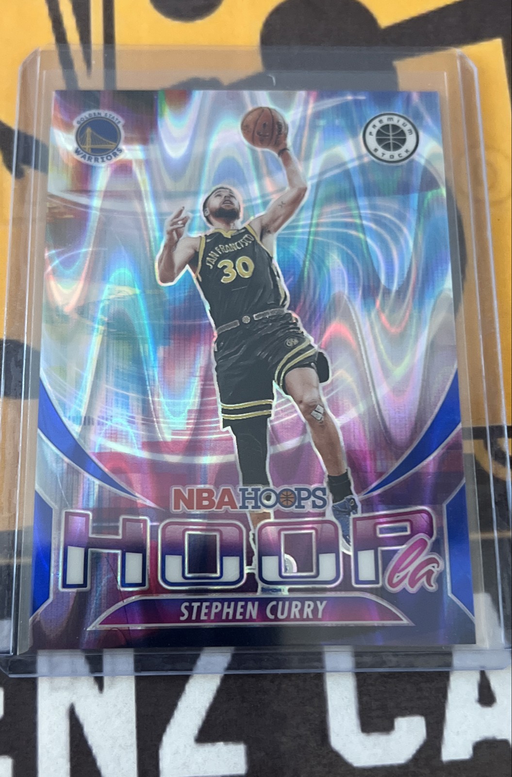 2023-24 Panini Nba Hoops Premium Stock - Hoopla Stephen Curry #8 Blue Seismic...
