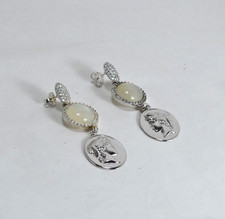 Acquista Pietra di Luna Pietra Preziosa Placcato Argento Sterling 925 Orecchini a Gancio da Ragazza Gioielli PQY-IJ5404 in Italia a partire da 5.82