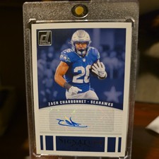 2024 Donruss Zach Charbonnet Signature Series Auto #SSE-ZCH Seattle Seahawks