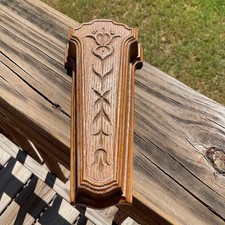 Vtg Syroco Homco 1981 Scissors Holder Flower Wall Pocket Vase Faux Wood Plastic