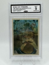 1986 Sportflics Triple Action Rose/Cey/Fingers #130 World Series MVPs Mint 9
