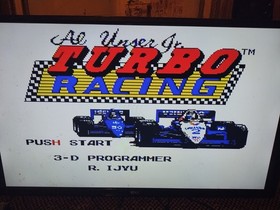 Al Unser Turbo Racing Nintendo NES Game Cartridge Tested 