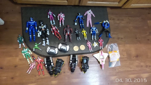 Power Rangers Toy Lot Vintage AND Modern Hasbro Mighty Morphin FIGURES, COINS