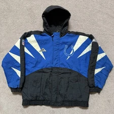 Vintage NFL Pro Line Indianapolis Colts Puffer Jacket L Shark Tooth Coat