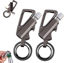 2 Pack Permanent Match Infinity Lighter with Multitool Keychain Bottle Opener, R