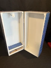 Vintage Wood Wardrobe Trunk Doll Carry Case, missing draw 