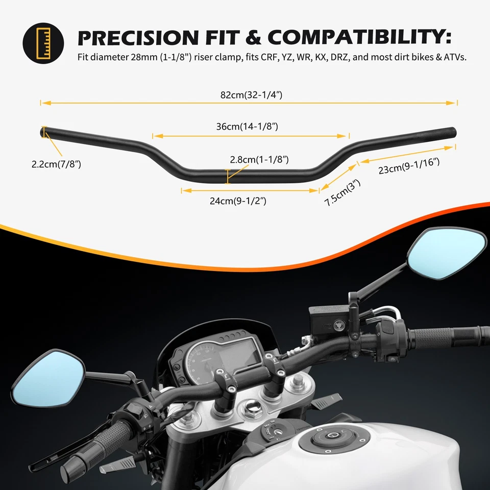 1-1/8'' Handle Bars Mid Handlebars For Aprilia Tuono 660 1000R V4 1100 Factory - Image 2 of 4