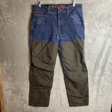 Wrangler Men's ATG Pants 34x32 Denim Nylon Blend Blue Green