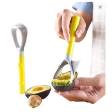 LMETJMA 5-in-1 Avocado Slicer – Fruit Pitter, Corer & Scoop Tool