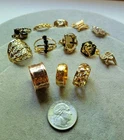 Vintage Costume Jewelry Ring Lot Mostly signed Avon Designer Rings