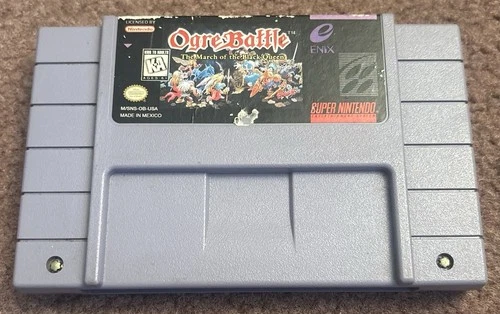 Super Nintendo SNES Ogre Battle The March Of The Black Queen Authentic Tested