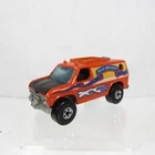 Vintage Hot Wheels 1982 Baja Breaker Van Orange Flames Mattel Malaysia Diecast