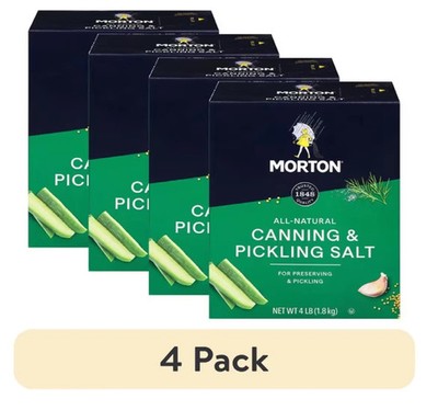 4 pack,Morton Canning , Pickling Salt, 4 lb.