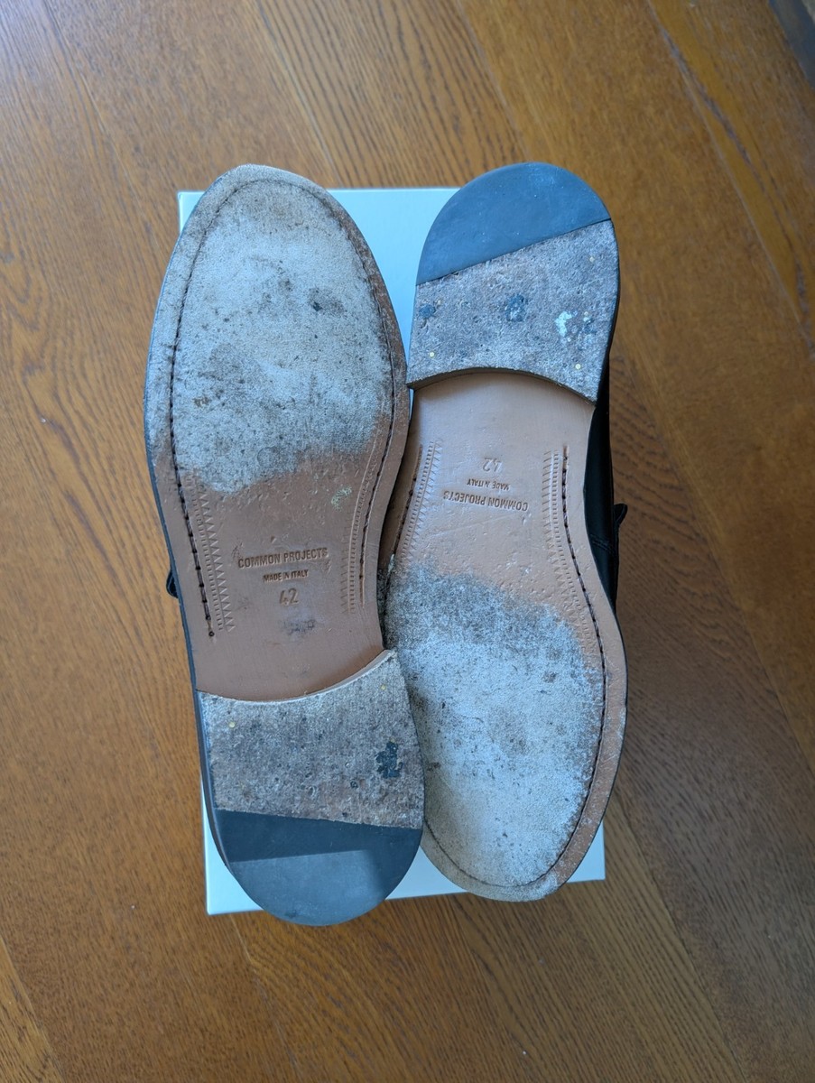 Common Projects Black Leather Penny Loafers | Size 42 9US | eBay display picture 1