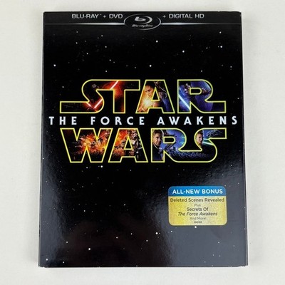 Star Wars The Force Awakens [2016 Blu Ray, DVD] 3 Disc Movie Collection Bonus Ft