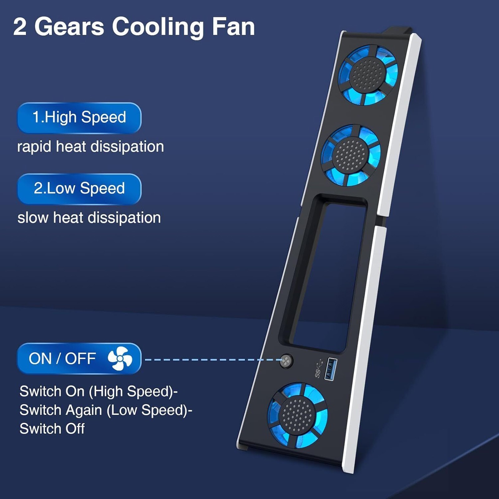 Console Host Cooling Fan Cooler External Accessories For Sony PlayStation 5 Slim