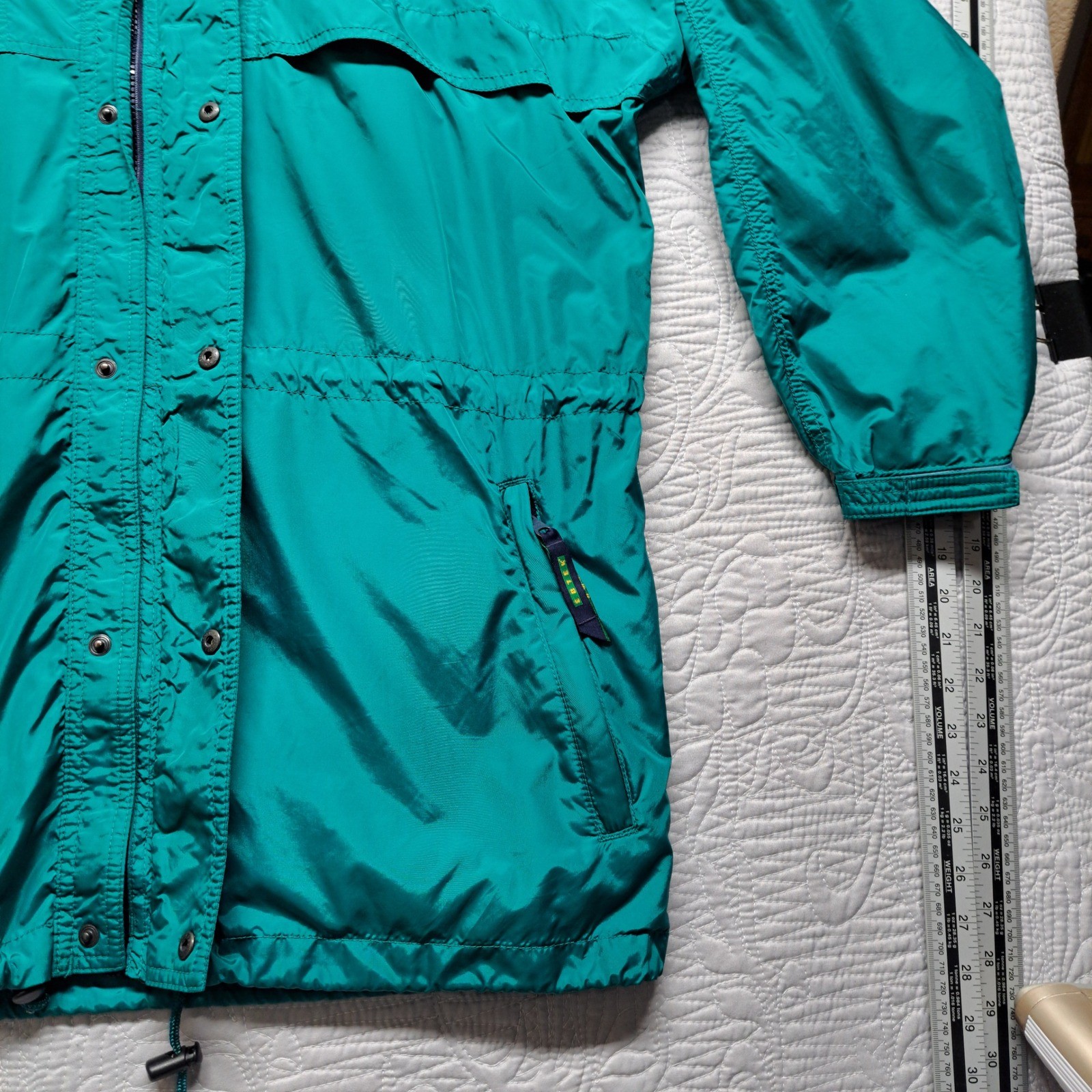 Eddie Bauer EBTEK Windbreaker Mens M Teal Good Vintag… - Gem