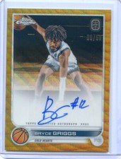 2022-23 Topps Chrome OTE BRYCE GRIGGS #CA-BG2 GOLD WAVE REFRACTOR AUTO /50