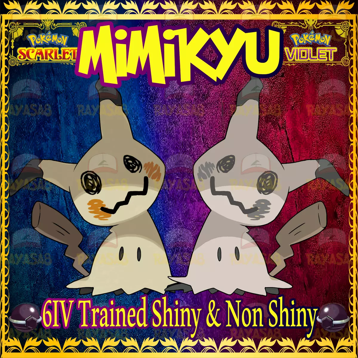 🌟Mimikyu Shiny - Non Shiny Best Stats Pokemon Scarlet and Violet Home🌟