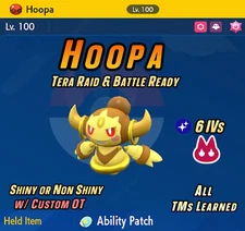 HOOPA ✨ ALPHA SHINY 6IV & EV • Custom OT ✨ Pokemon Scarlet and Violet