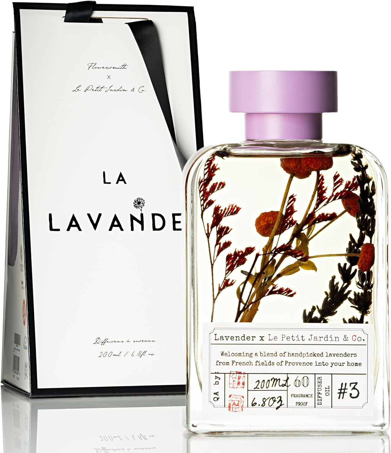 Reed Diffuser Gift Set with Flower Stick Fragrance Oil 200Ml 6.7Oz Home Office D-image