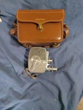 - ML81 Vintage Keystone K28 Capri 8mm Movie Camera with brown leather bag