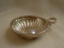 ANTIQUE FRENCH STERLING SILVER SMALL WINE TESTER,19th CENTURY