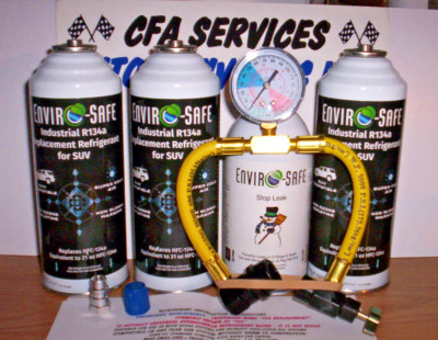 1995-OLDER/SUV COLDEST REFRIGERANT +STOP LEAK RECHARGE KIT/ R12 TRUCKS