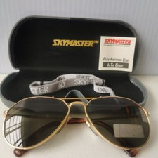 Vintage American Optical Gold SkyMaster Sunglasses AO 438 Aviator