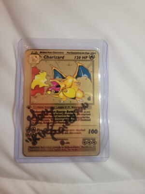 gold charizard pokemon card signed by gary king | eBay