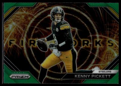 2023 Panini Prizm #F-9 Kenny Pickett Fireworks Prizms Green Prizm
