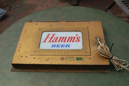 VINTAGE RARE HAMM'S BEER LIGHT UP SIGN 1940s