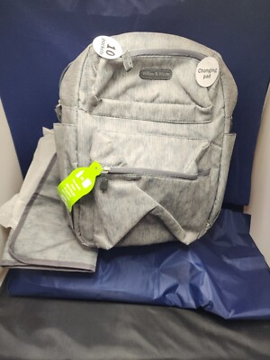NWT Willow & Waves Adventure Backpack Diaper Bag- Gray/Blue