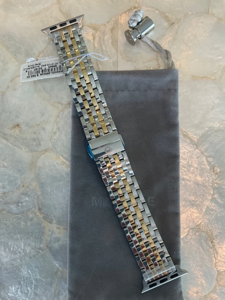 Nuevo Reloj Pulsera Michele APPLE SS/YG Dos Tonos en Bolsa - MS20GL285048 - $595 Foto 2 de 4