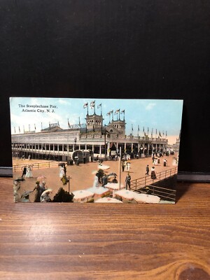 Vintage 1907-15 Steeple Chase Pier Atlantic City Postcard